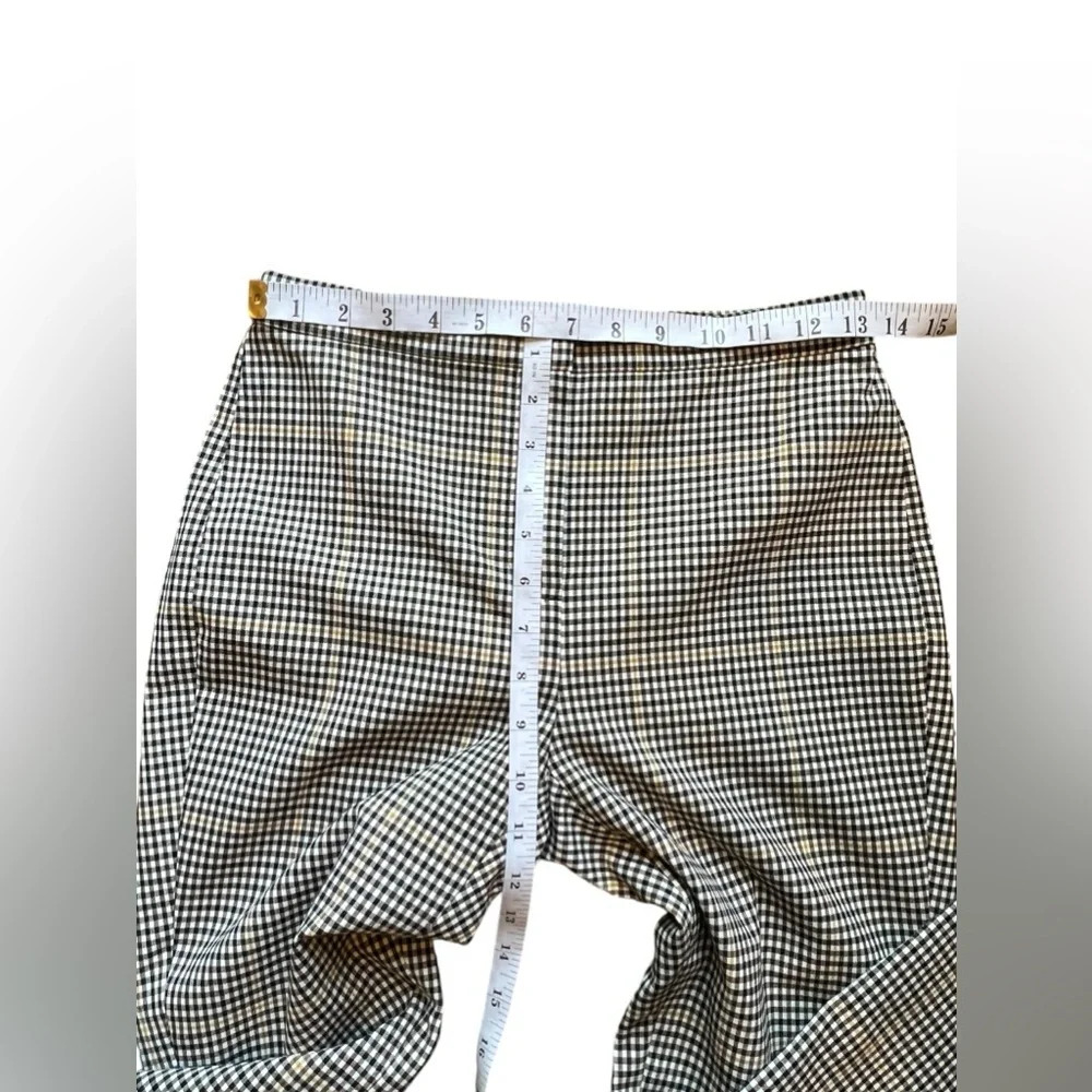 Theory Womens Ivory Multi Dale Portland Plaid Ankle Cropped Straight Pants - Picture 7 of 15